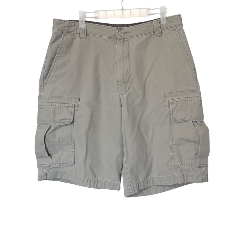 Dockers Mens Cargo Shorts Khaki Tan 100% Cotton Multi Pocket Size 34 Utility